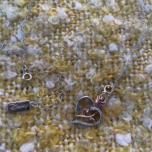 Enchanted Disney Fine Jewelry Belle rose necklace